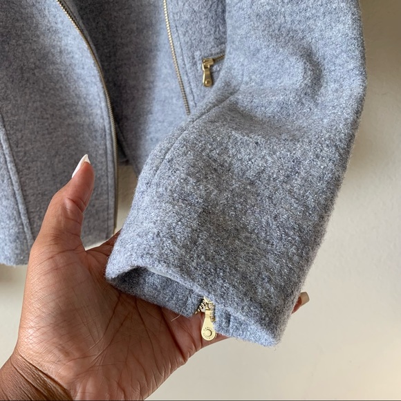 Banana Republic Grey Tweed Moto Jacket Size S - Picture 11 of 15